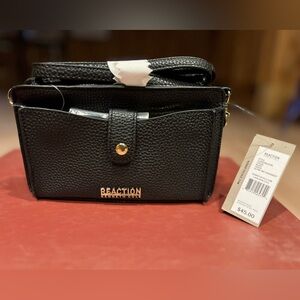 Kenneth Cole Reaction Textured Black Crossbody Bag